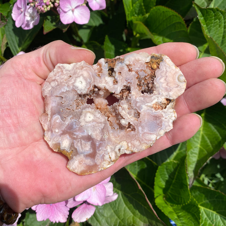 Small Pink Amethyst Slab – Pocket-Sized Soft Energy