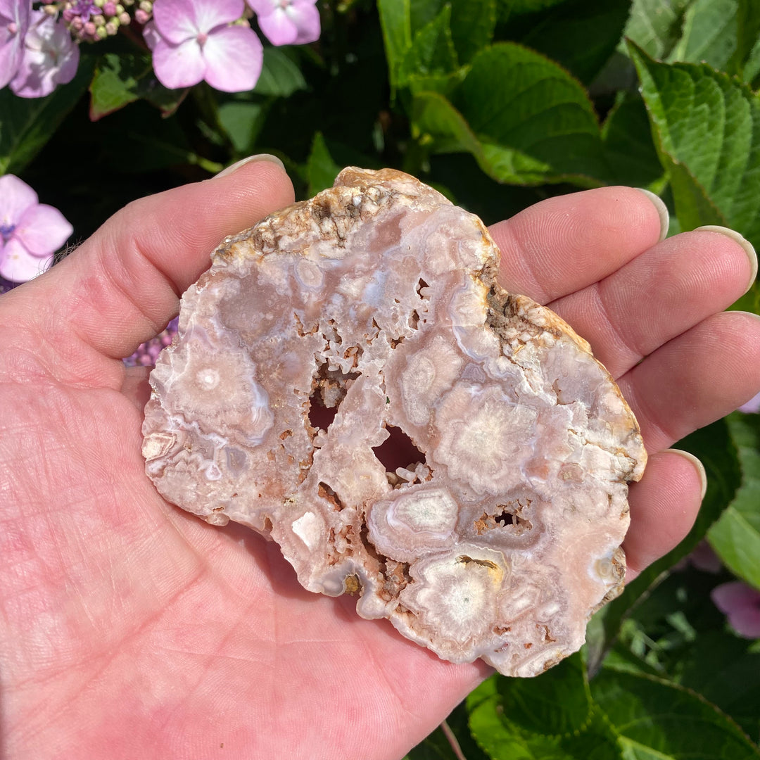 Small Pink Amethyst Slab – Pocket-Sized Soft Energy
