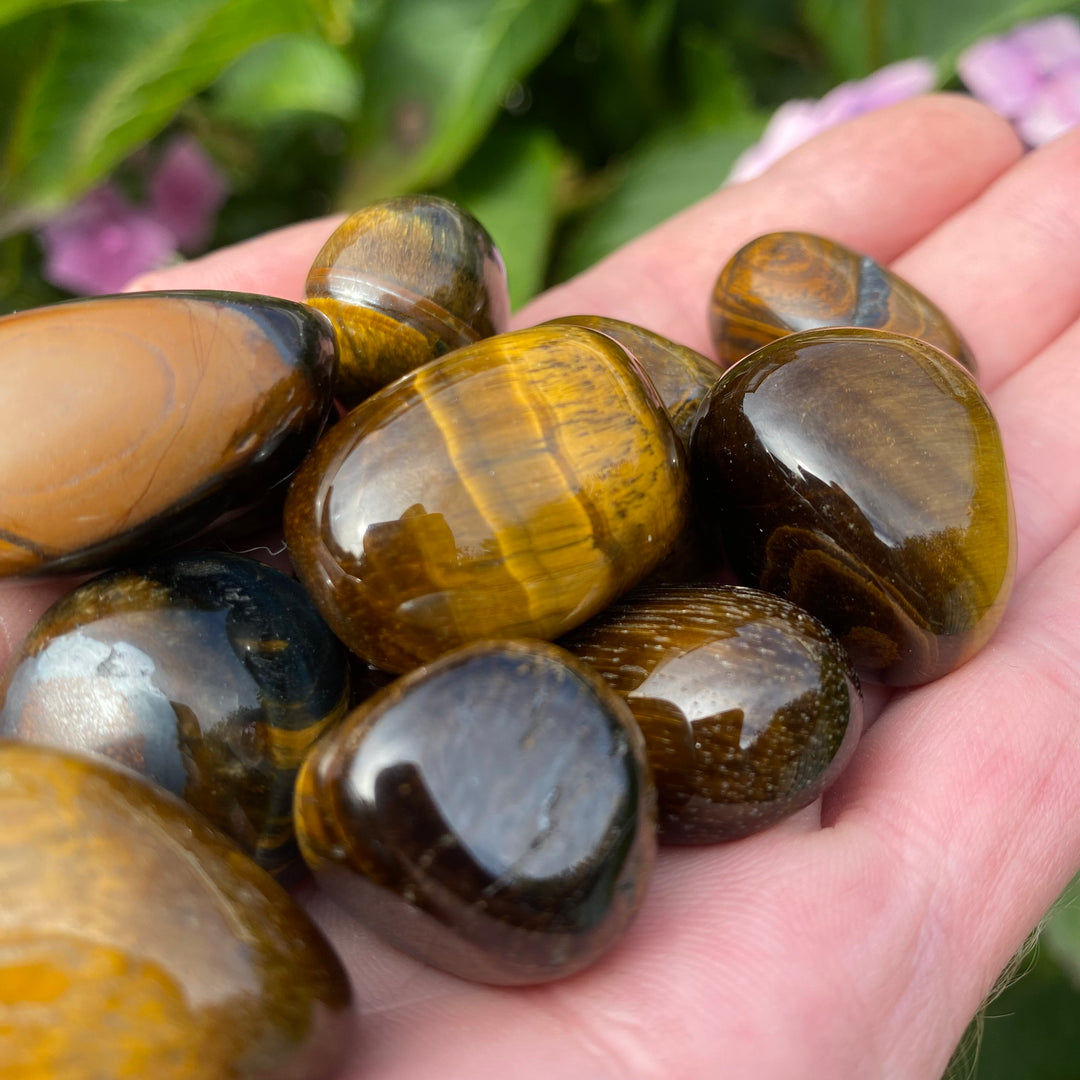 Gold Tiger Eye Tumble Stones – Confidence & Courage