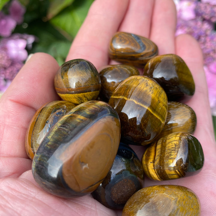 Gold Tiger Eye Tumble Stones – Confidence & Courage