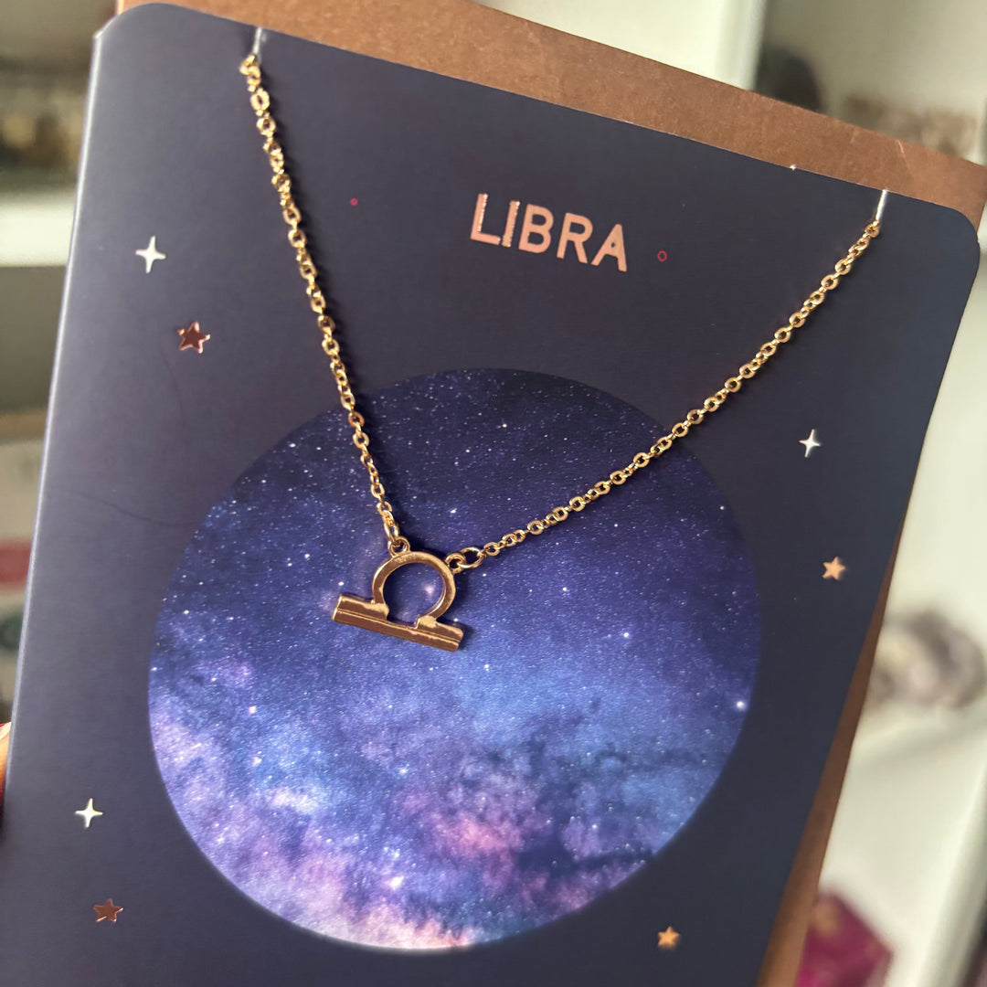 Libra Zodiac Necklaces | with greeting Card