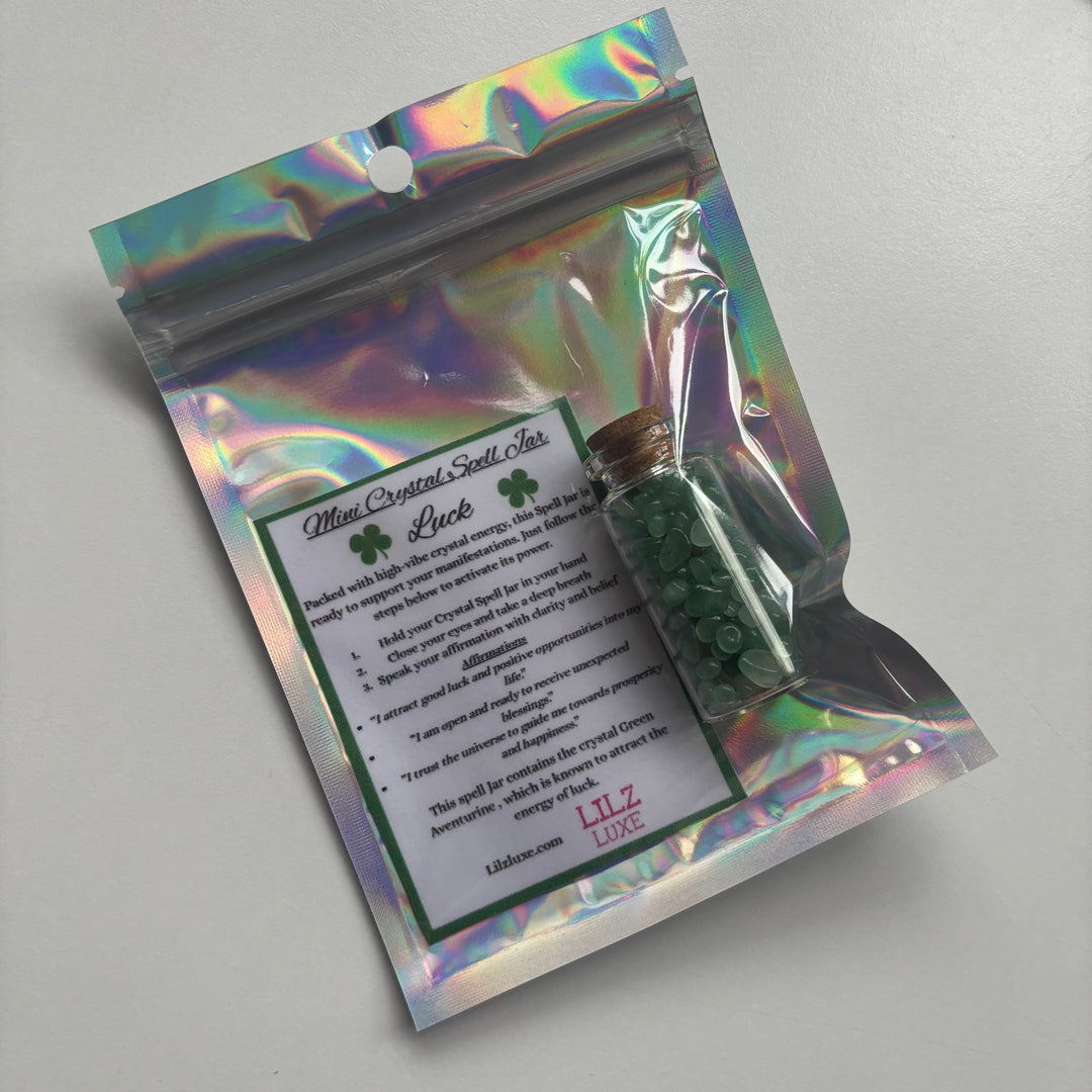 Mini Crystal Spell Jar - Luck
