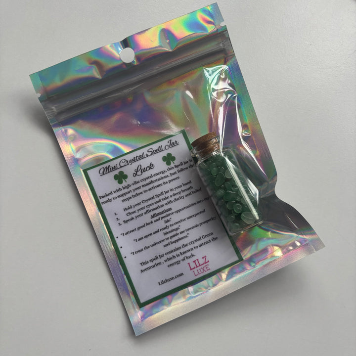 Mini Crystal Spell Jar - Luck