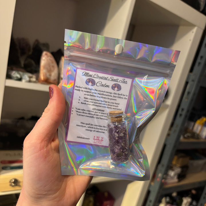 Mini Crystal Spell Jar - Calm