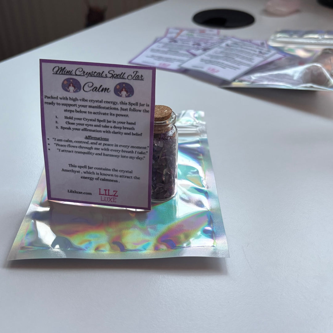 Mini Crystal Spell Jar - Calm