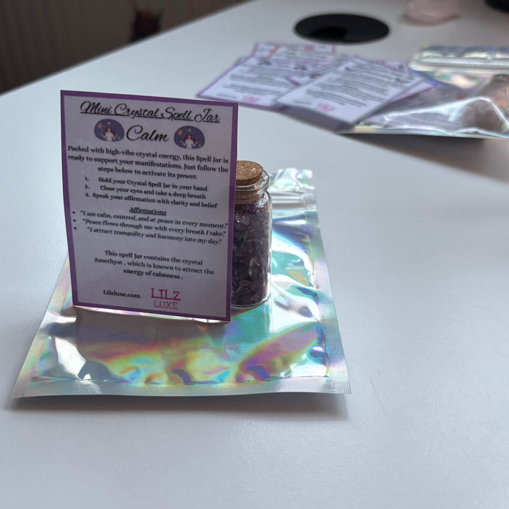 Mini Crystal Spell Jar - Calm