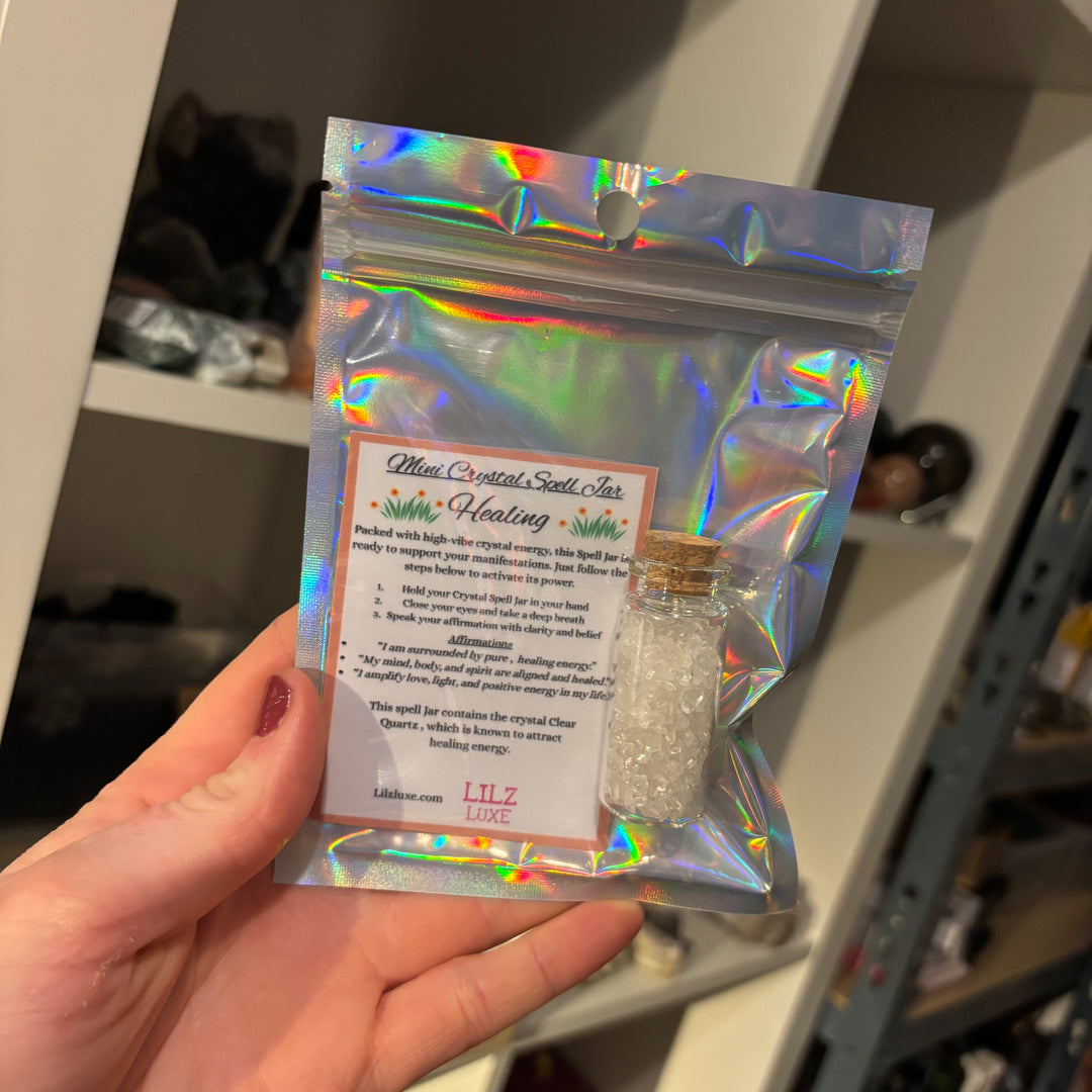 Mini Crystal Spell Jar - Healing