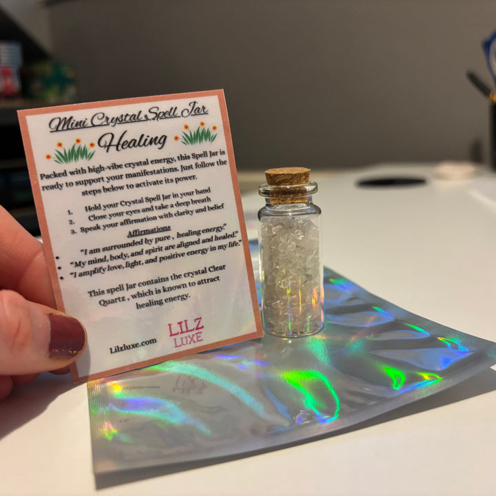 Mini Crystal Spell Jar - Healing