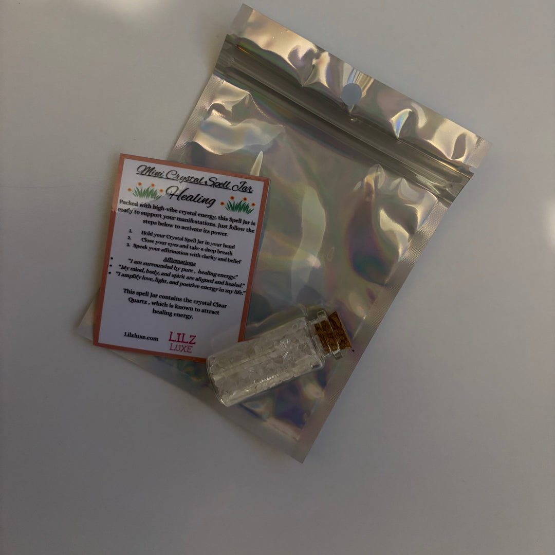 Mini Crystal Spell Jar - Healing