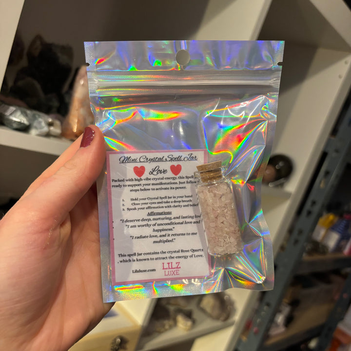 Mini Crystal Spell Jar - Love