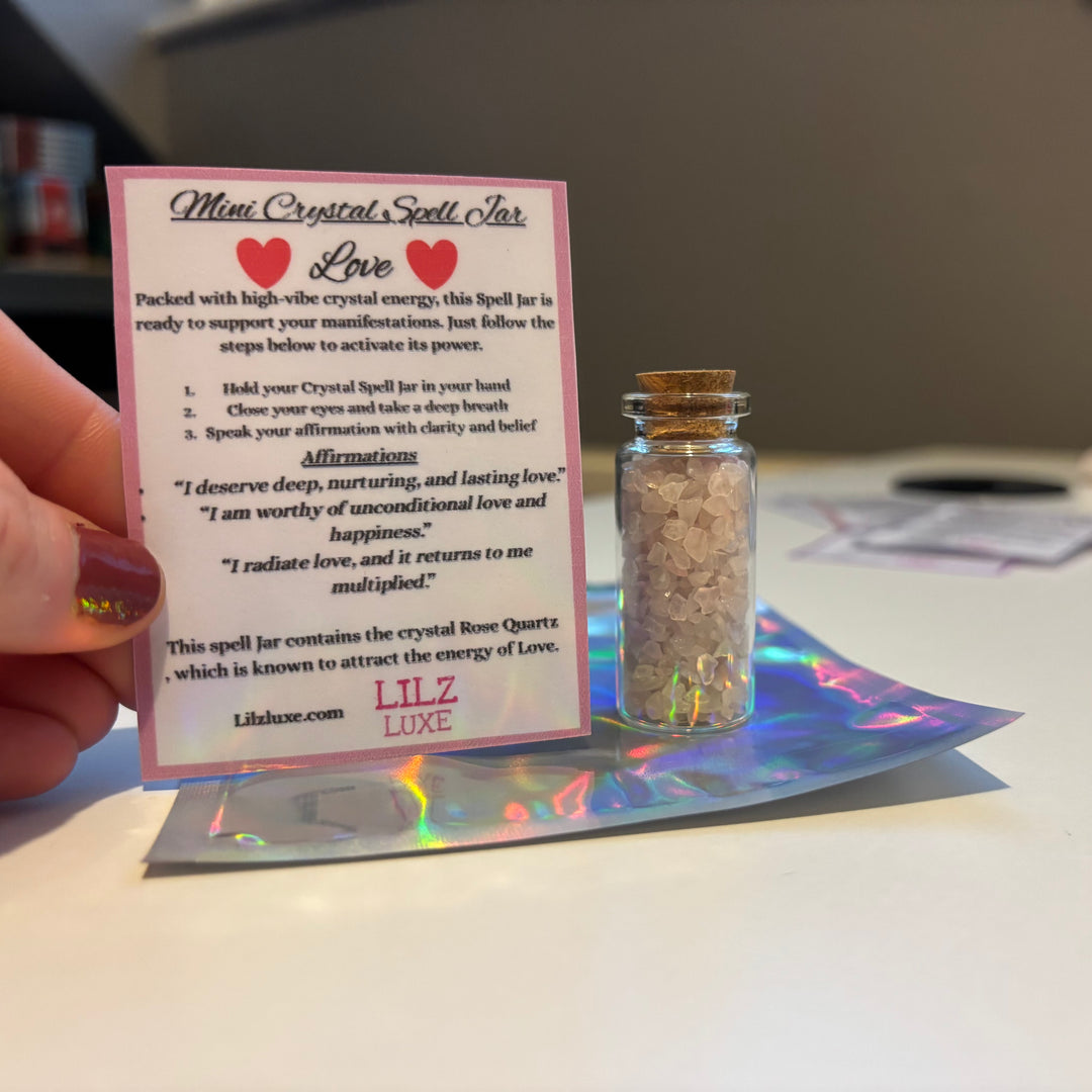 Mini Crystal Spell Jar - Love