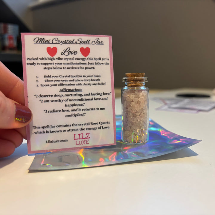 Mini Crystal Spell Jar - Love