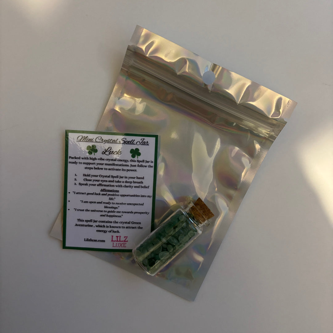 Mini Crystal Spell Jar - Luck