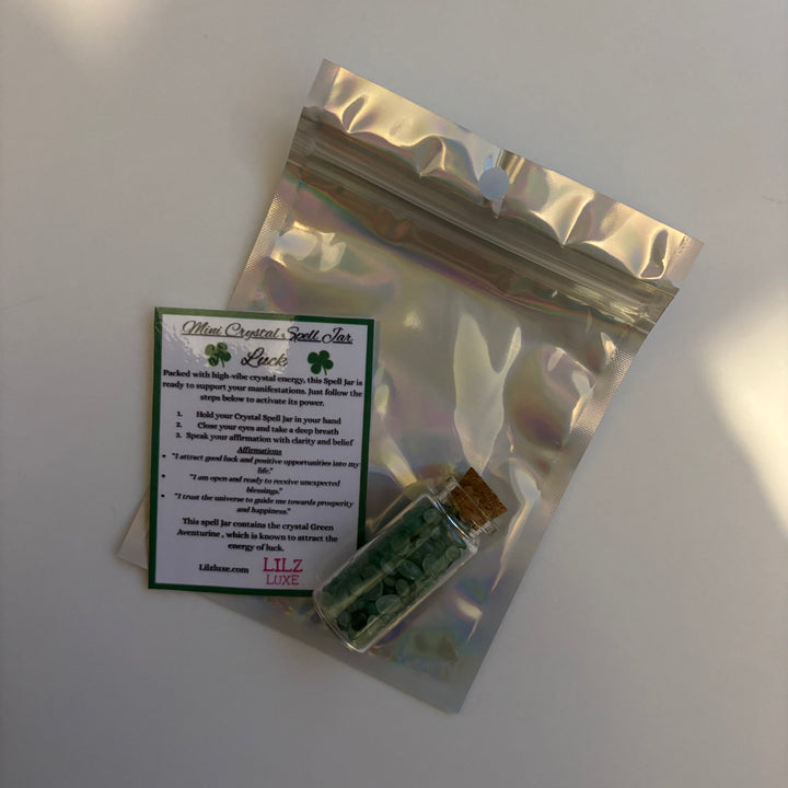 Mini Crystal Spell Jar - Luck