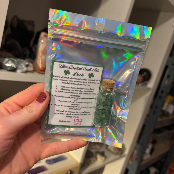 Mini Crystal Spell Jar - Luck