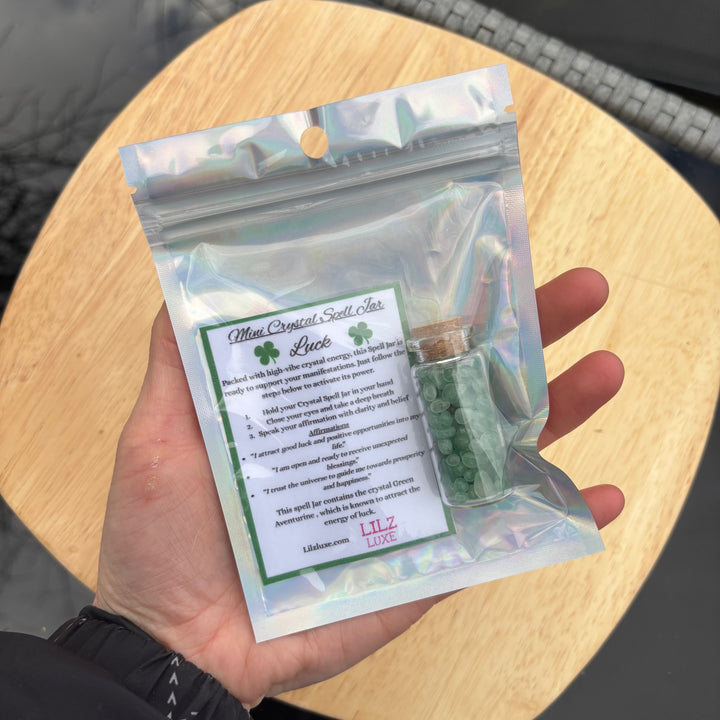 Mini Crystal Spell Jar - Luck