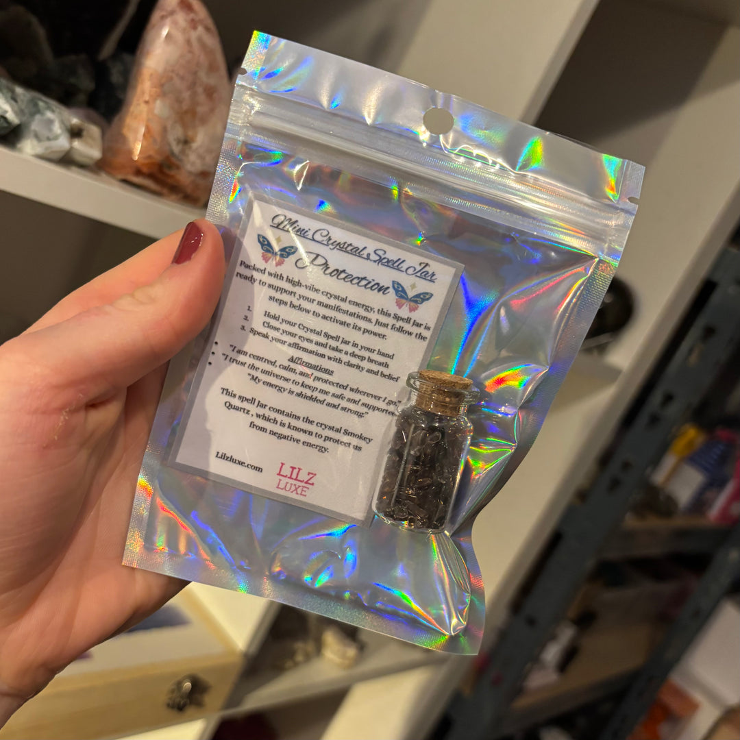 Mini Crystal Spell Jar - Protection