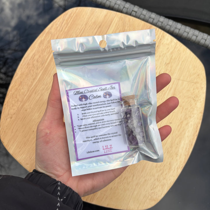 Mini Crystal Spell Jar - Calm
