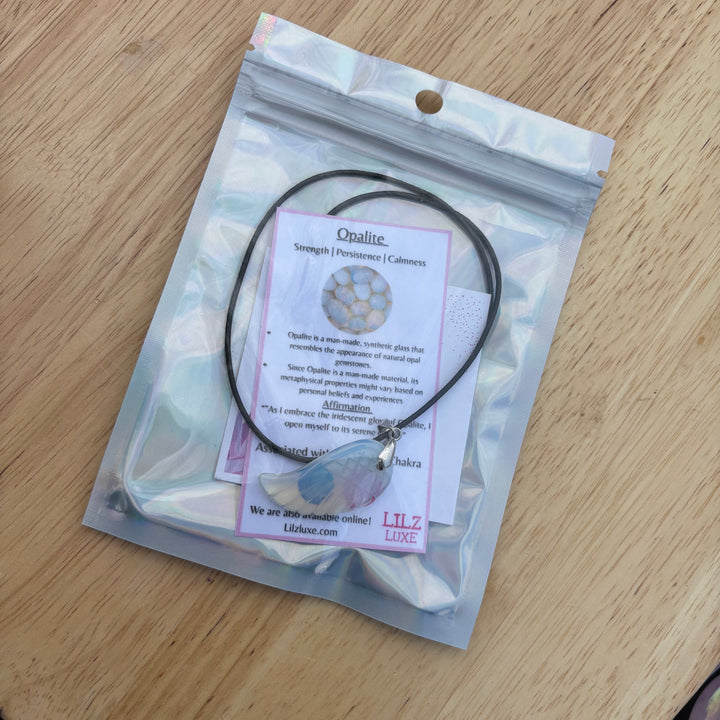 Opalite Angel Wing Crystal Pendent