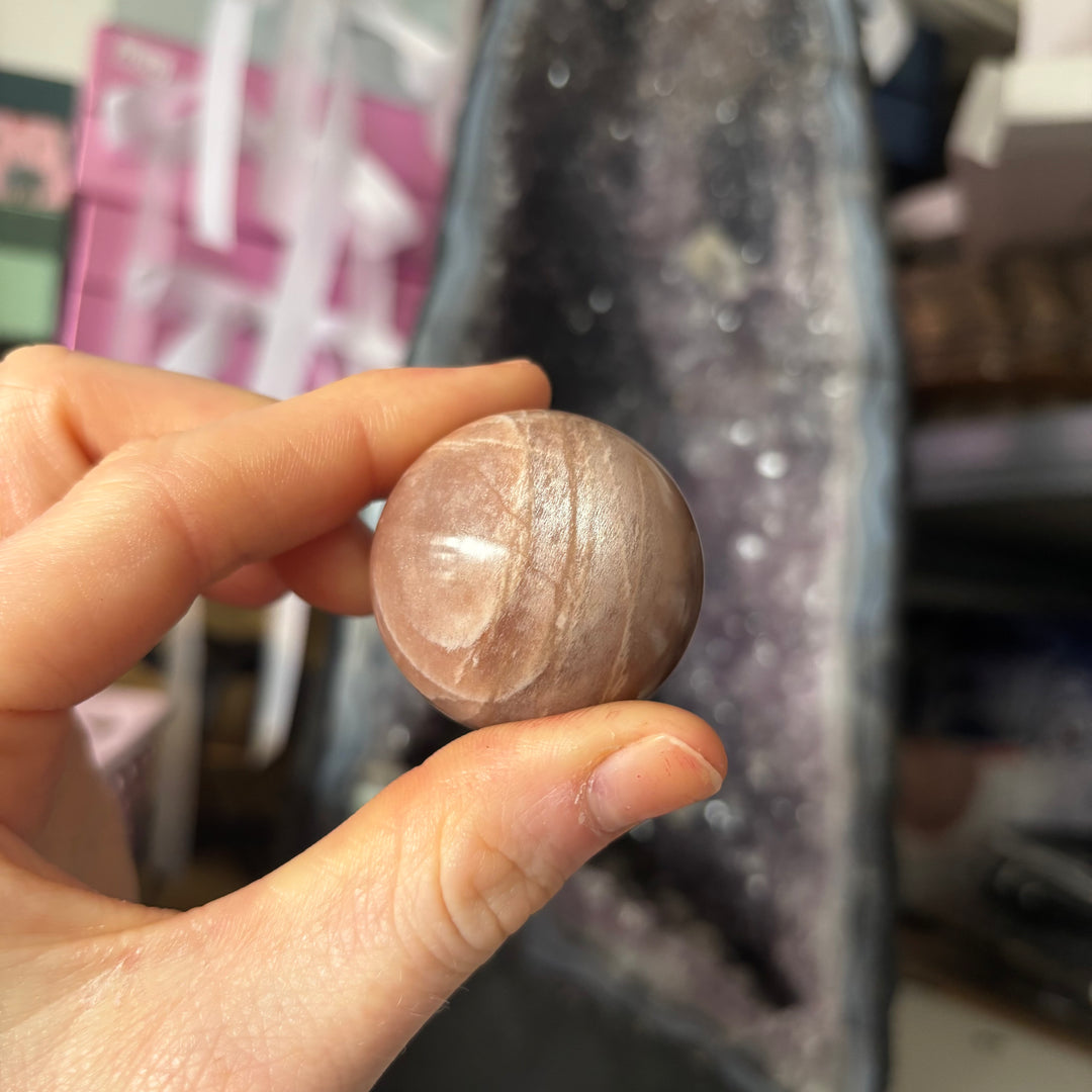 Peach Moonstone Sphere