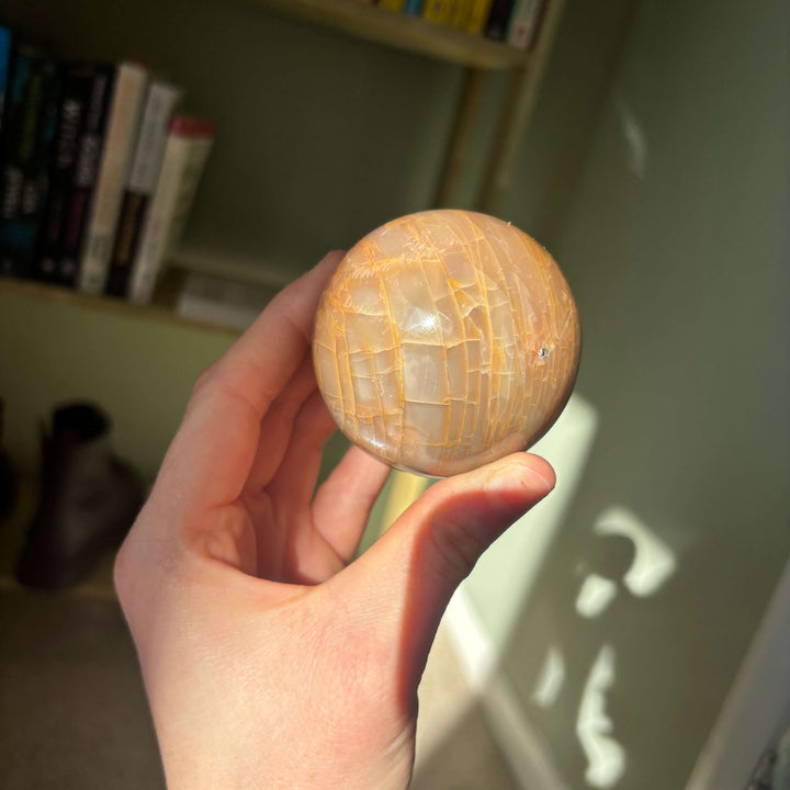 Peach Moonstone Sphere 2