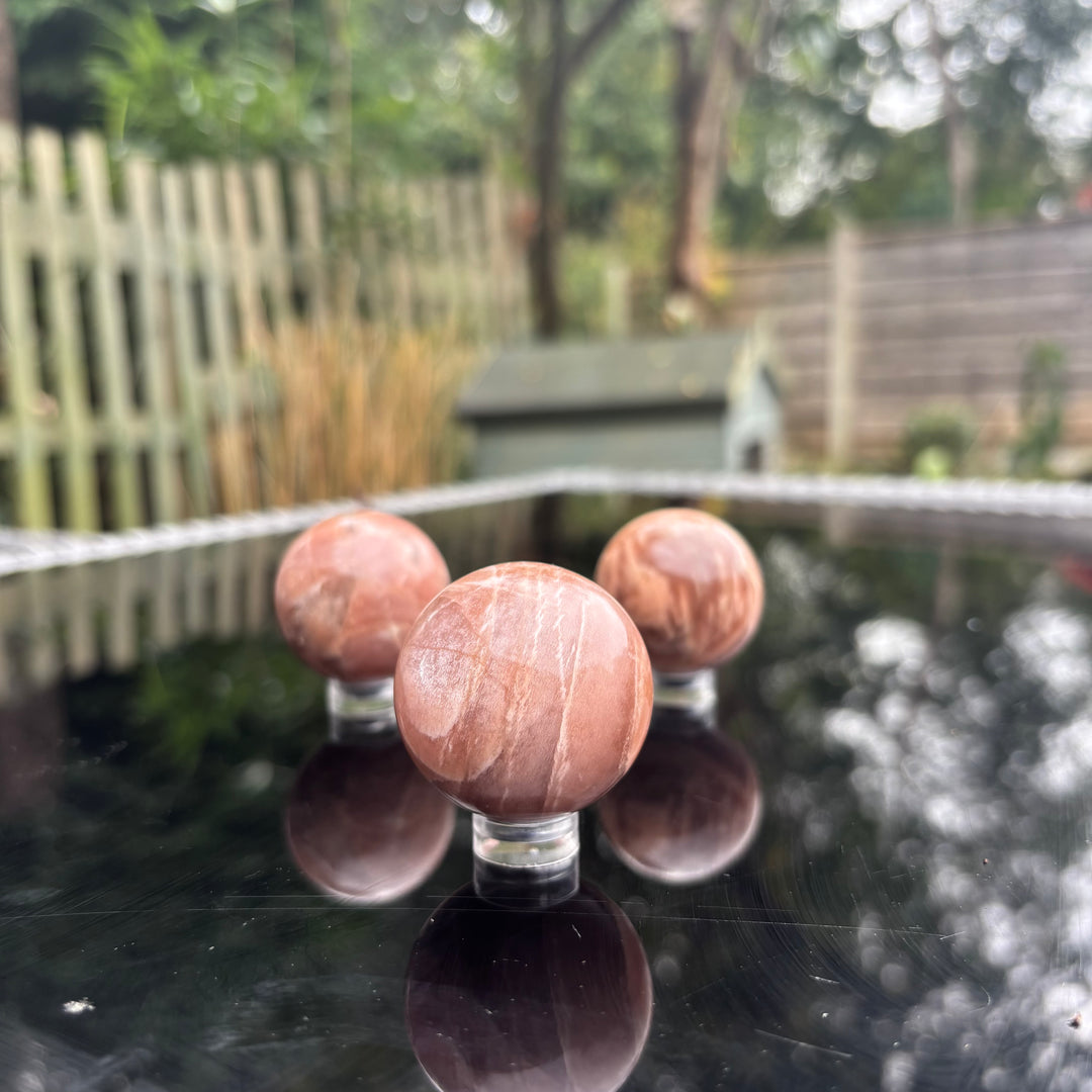 Peach Moonstone Sphere