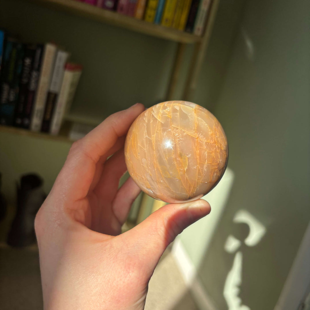 Peach Moonstone Sphere 2