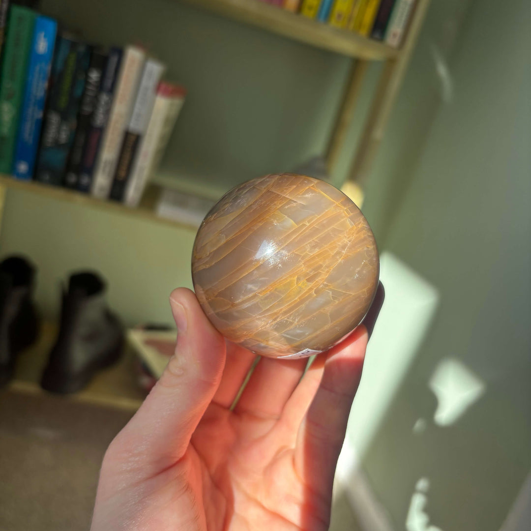 Peach Moonstone Sphere 2