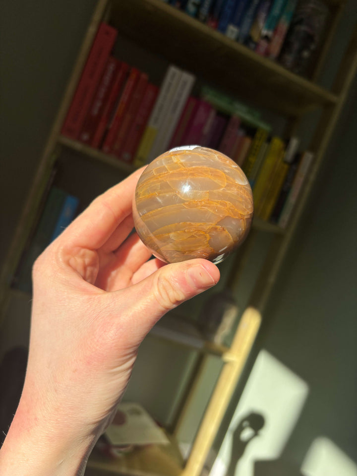Peach Moonstone Sphere 2