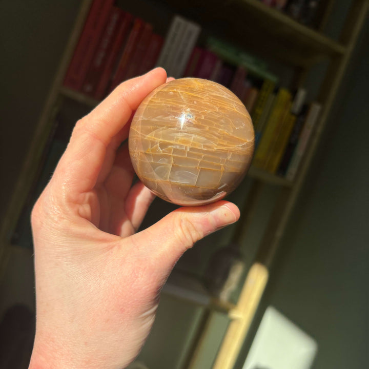 Peach Moonstone Sphere 2
