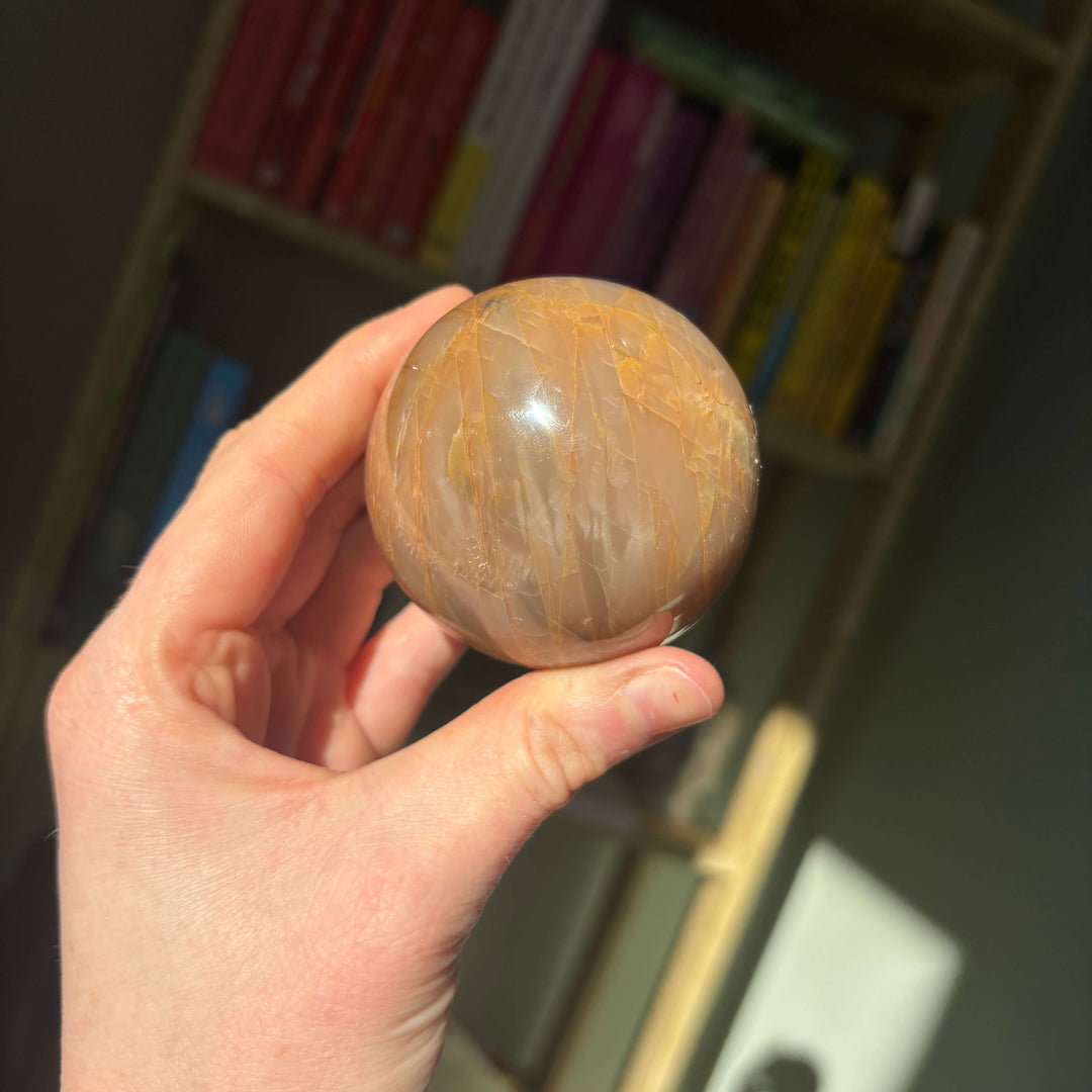 Peach Moonstone Sphere 2