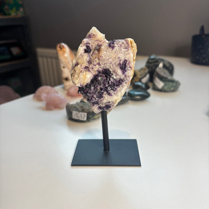 Raw Fluorite Freeform Crystal on Stand