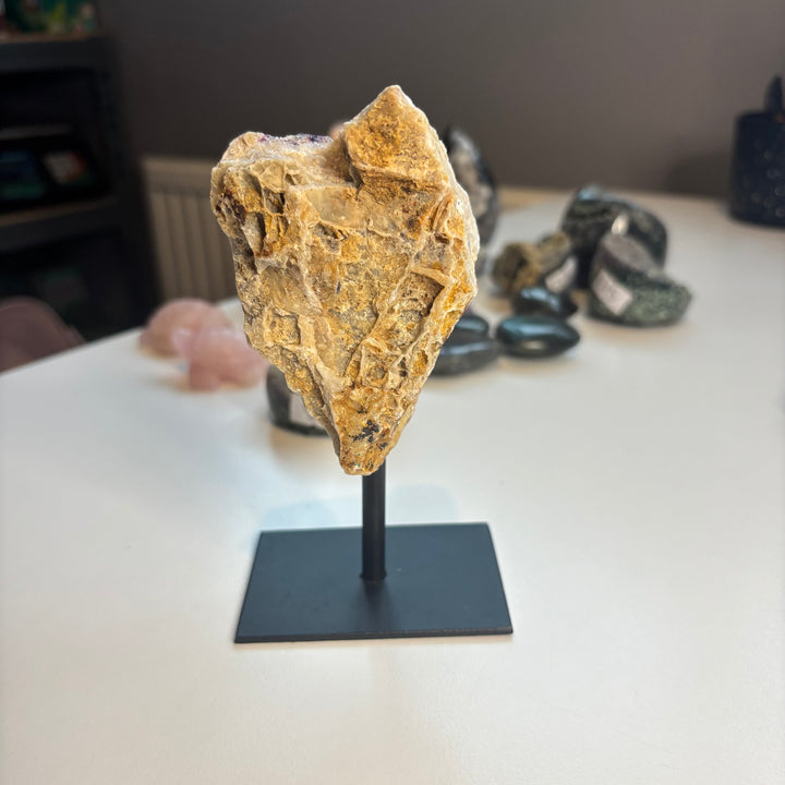 Raw Fluorite Freeform Crystal on Stand