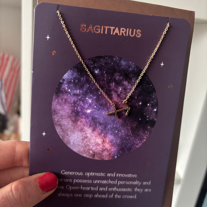 Sagittarius Zodiac Necklaces | with greeting Card