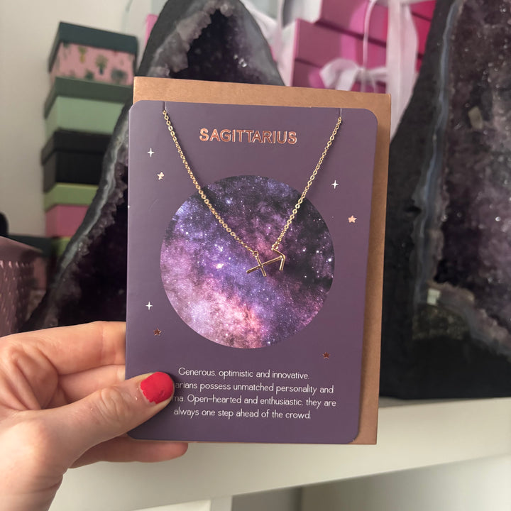 Sagittarius Zodiac Necklaces | with greeting Card