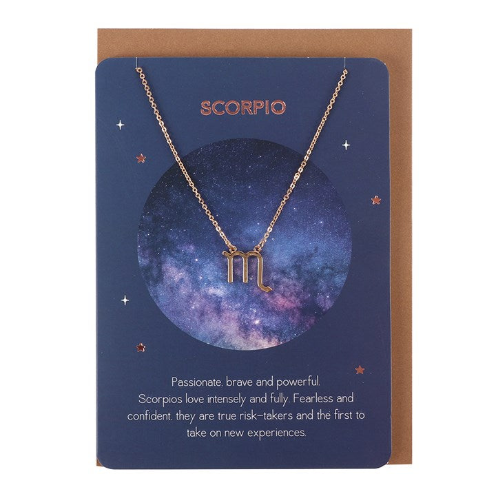 Scorpio Zodiac Necklaces | with greeting Card