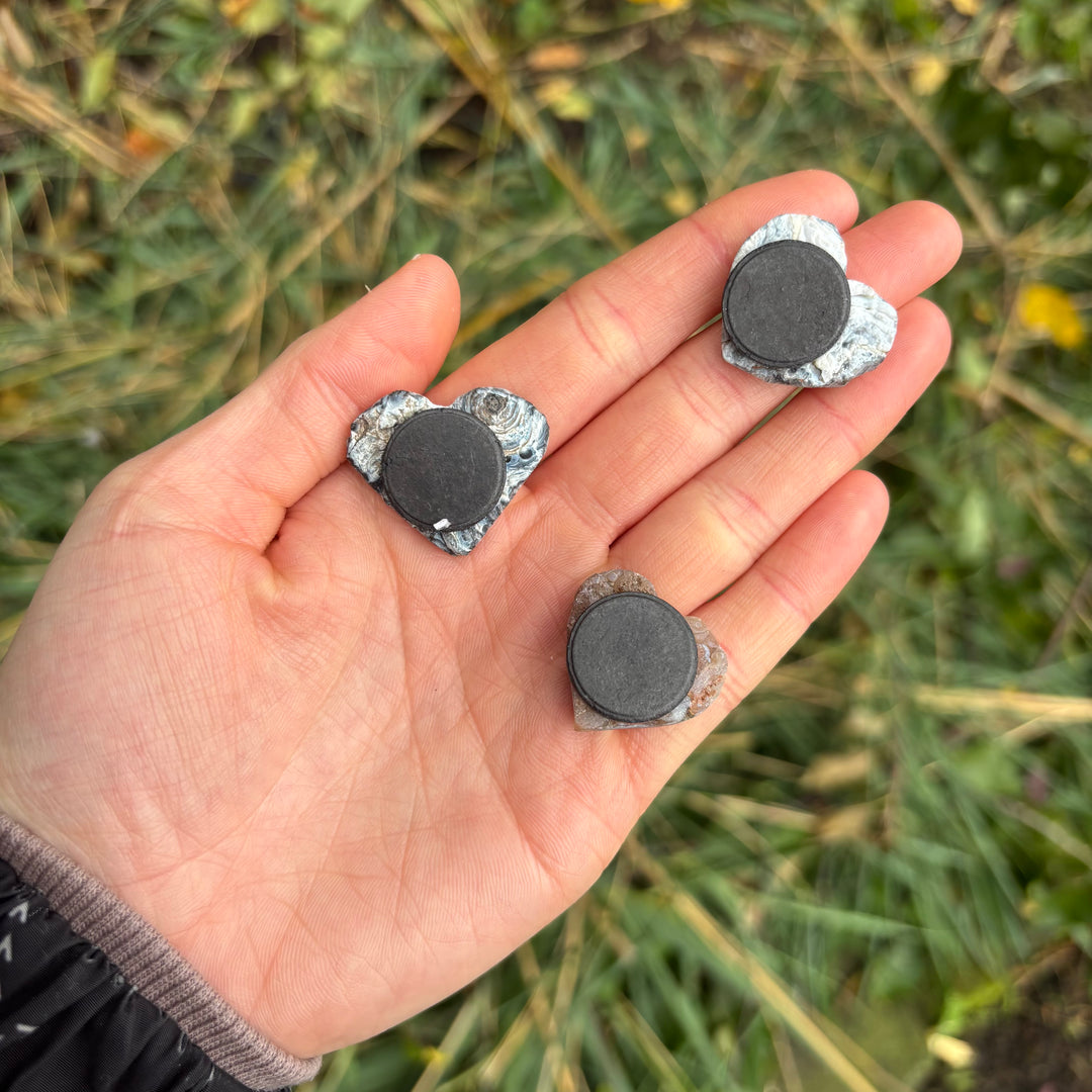 Sphalerite Love Heart Crystal Fridge Magnets