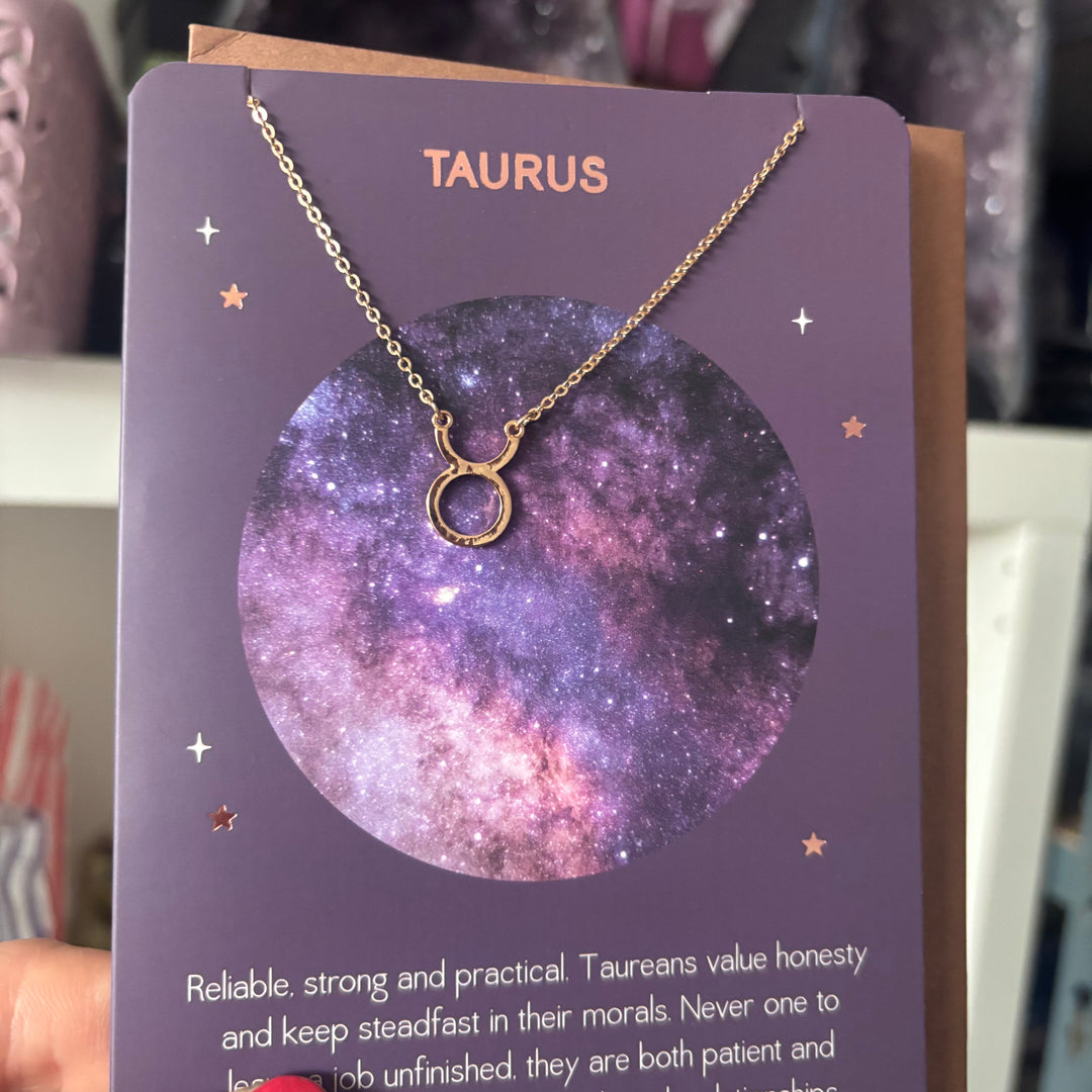 Taurus Zodiac Necklaces | with greeting Card
