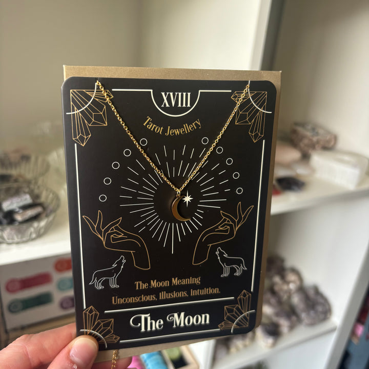 The Moon Tarot Necklace | with greeting Card