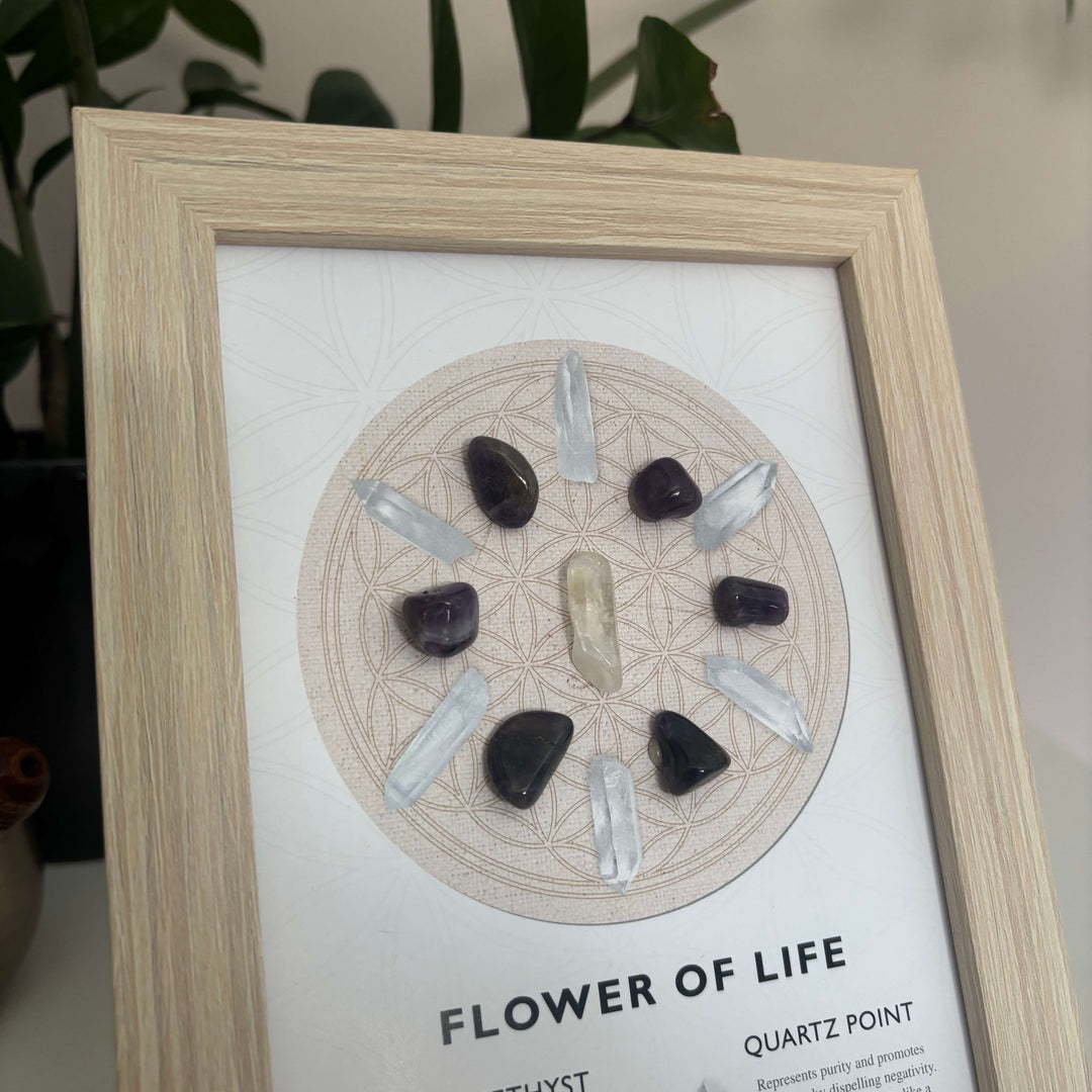The Flower of Life Crystal Artwork Frame