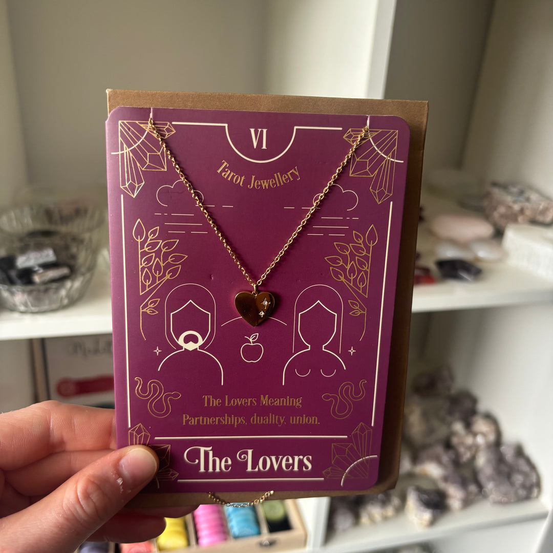 The Lovers Tarot Necklace | with greeting Card
