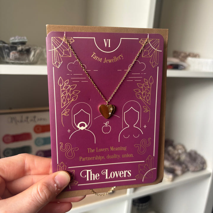 The Lovers Tarot Necklace | with greeting Card