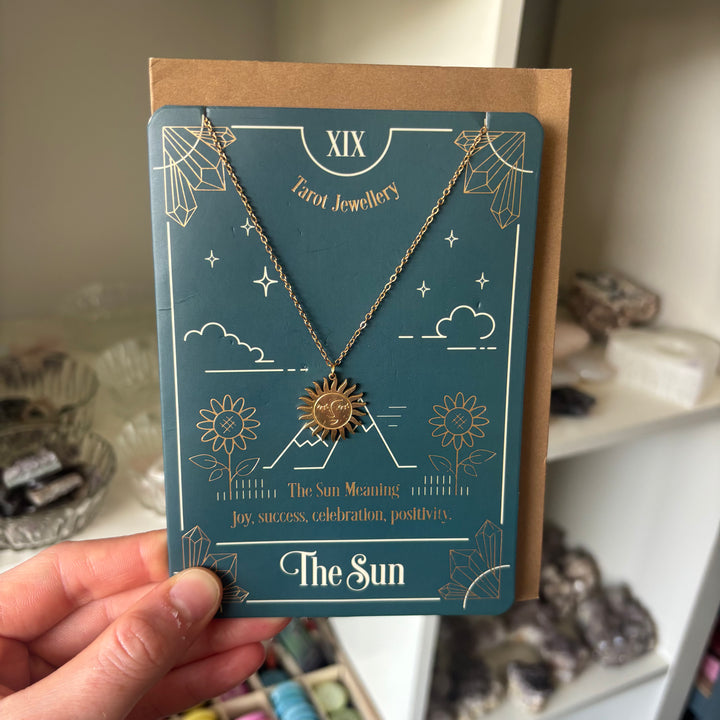 The Sun Tarot Necklace | with greeting Card