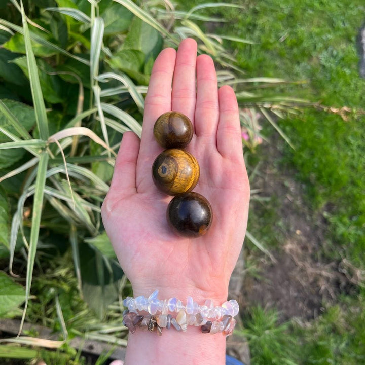 Small Tiger Eye Spheres | Strength &amp; Wholeness