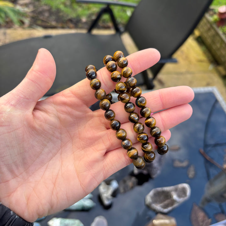 Tiger's Eye Round Beaded Bracelet