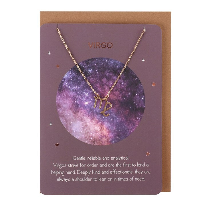 Virgo Zodiac Necklaces | with greeting Card