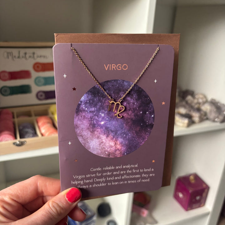 Virgo Zodiac Necklaces | with greeting Card