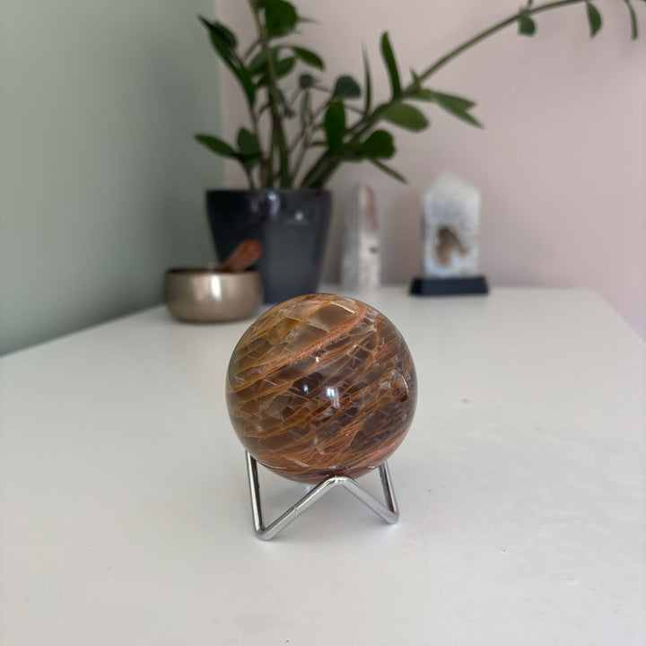 Peach Moonstone Sphere 1