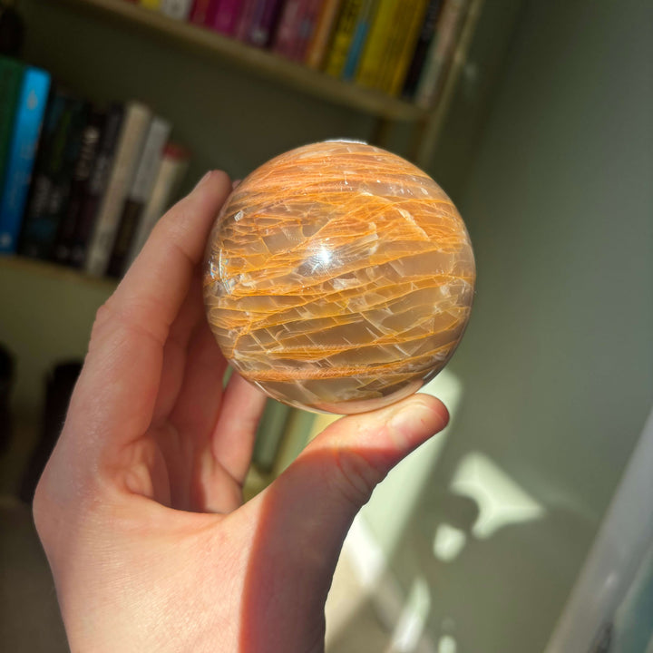 Peach Moonstone Sphere 1