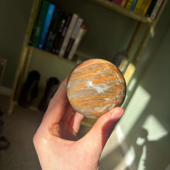 Peach Moonstone Sphere 1